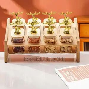 Exquisite 8 PCS Kitchen Spice Rack Set With a Bamboo Stand