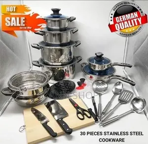 30 Pieces Stainless Steel Sufuria