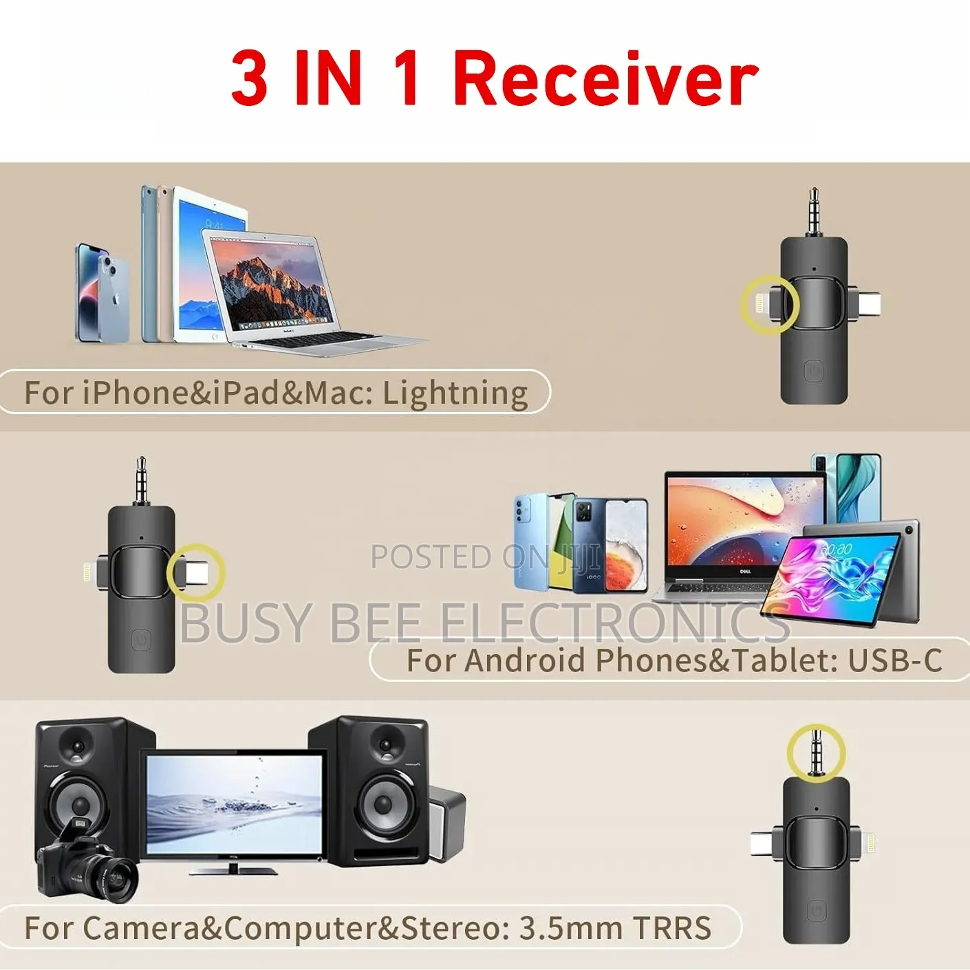 2mic 3 In1 Wireless Lavalier Microphone
