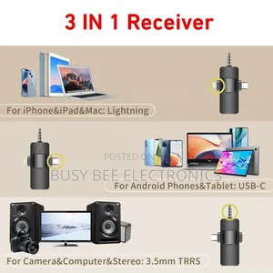2mic 3 In1 Wireless Lavalier Microphone