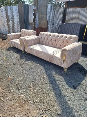 Beige Luxury Sofa Set 5-Seater
