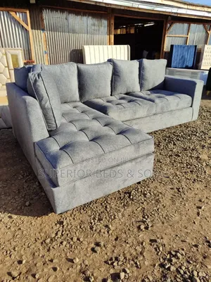 6-Seater Grey L-Shaped Corner