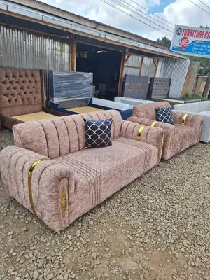 Beige 3+2 Luxury Sofa Set