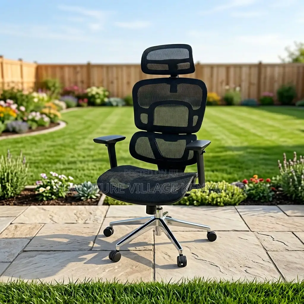 Ergonomic Mesh Chair With Footrest.