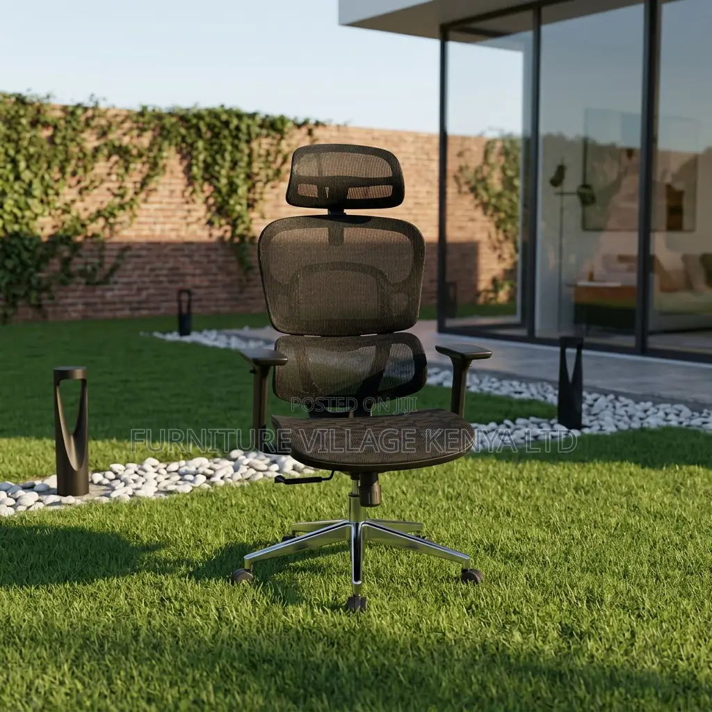 Ergonomic Mesh Chair With Footrest.
