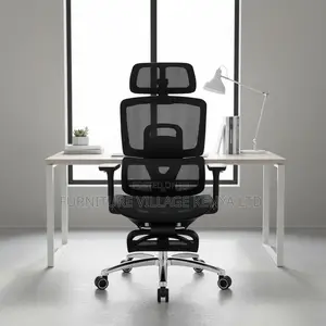 Ergonomic Mesh Chair With Footrest.