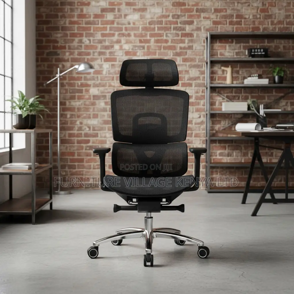 Ergonomic Mesh Chair With Footrest.