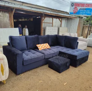 Offer! Offer! 6-Seater Navy L-Shaped Sofa