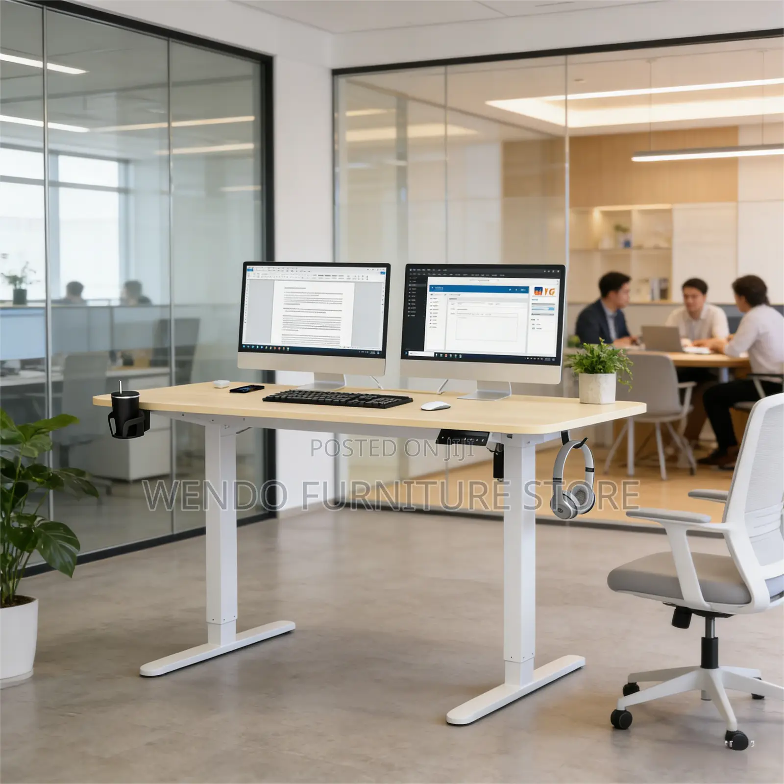 Office Table; 1.2 Meters Adjustable Standing Sit Electric Table