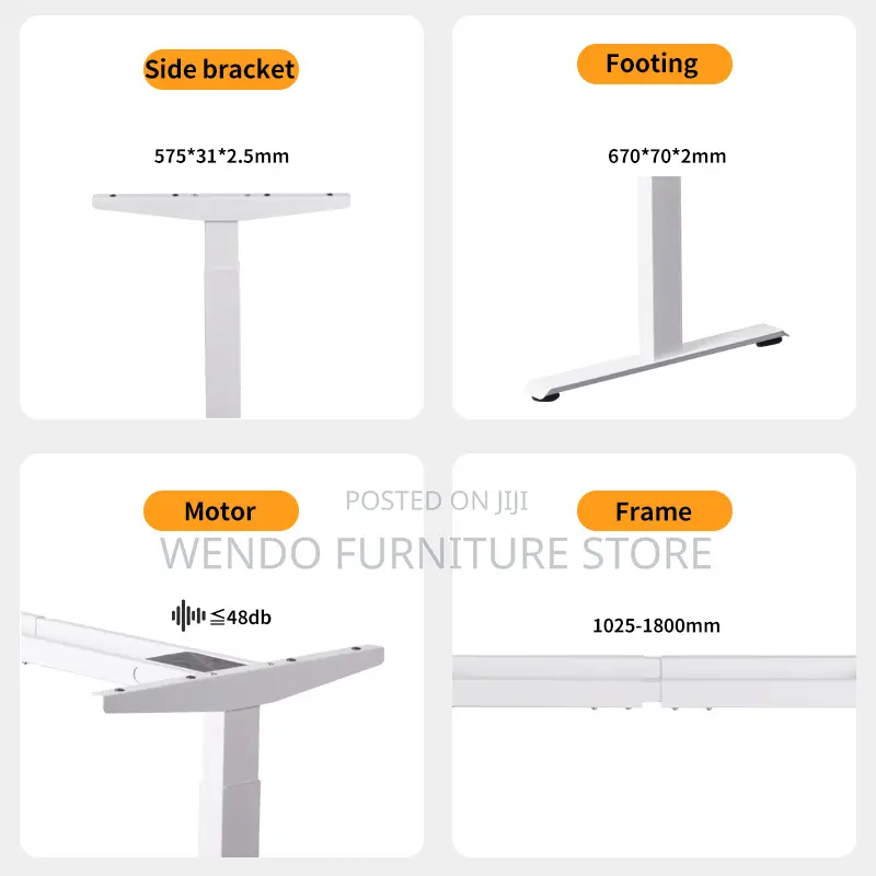 Office Table; 1.2 Meters Adjustable Standing Sit Electric Table