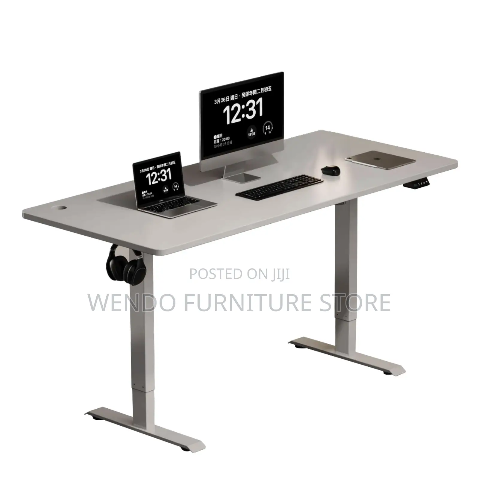 Office Table; 1.2 Meters Adjustable Standing Sit Electric Table