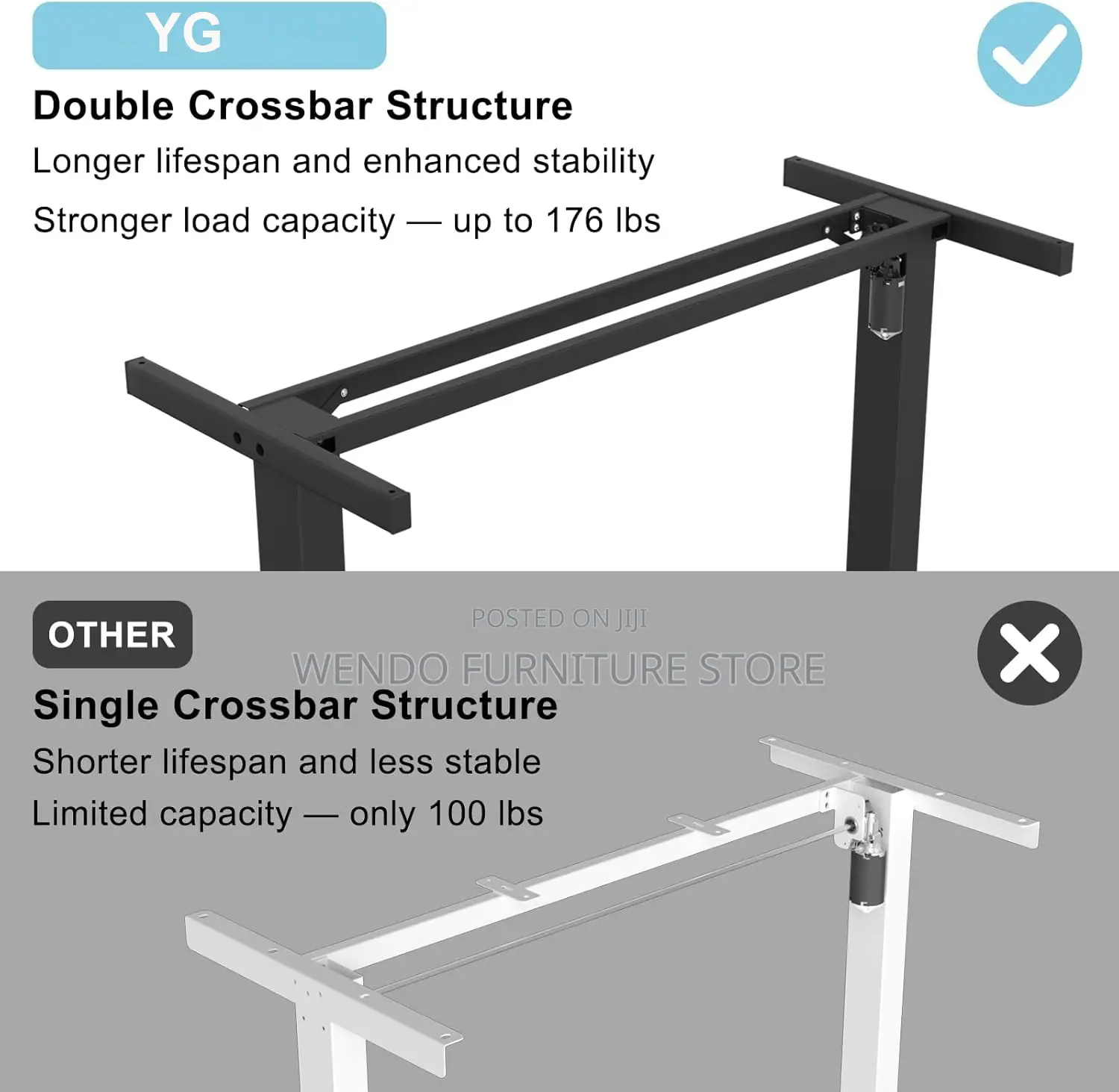 Office Table; 1.2 Meters Adjustable Standing Sit Electric Table