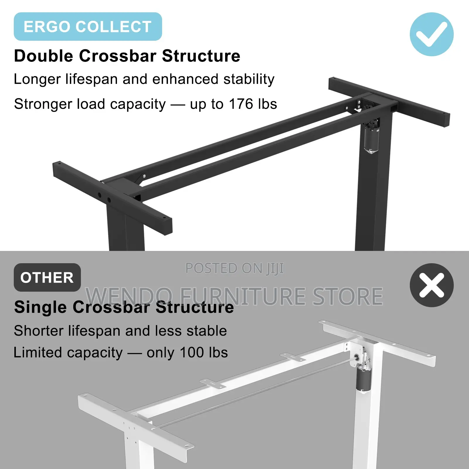 Office Table; 1.2 Meters Adjustable Standing Sit Electric Table
