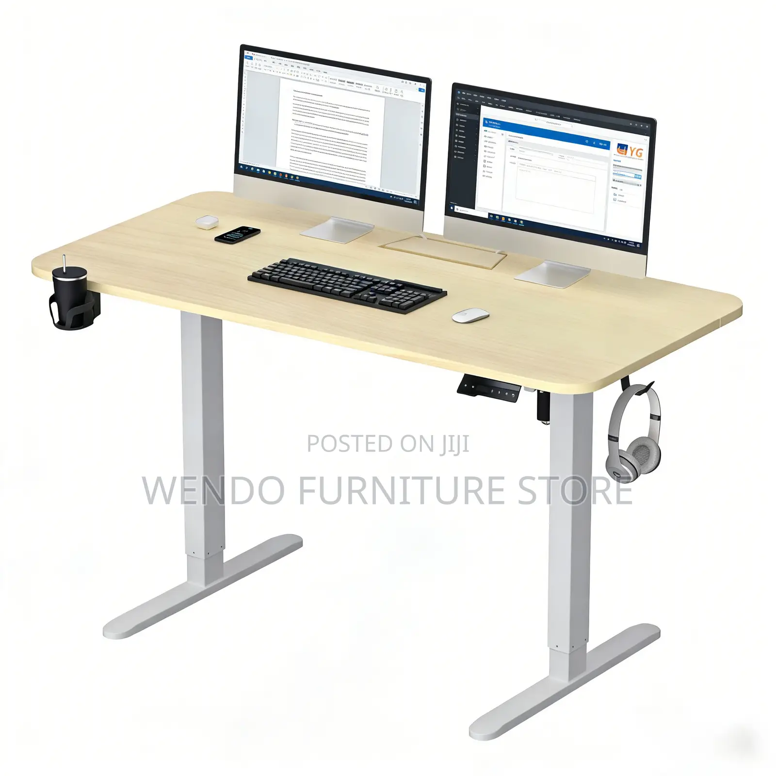Office Table; 1.2 Meters Adjustable Standing Sit Electric Table