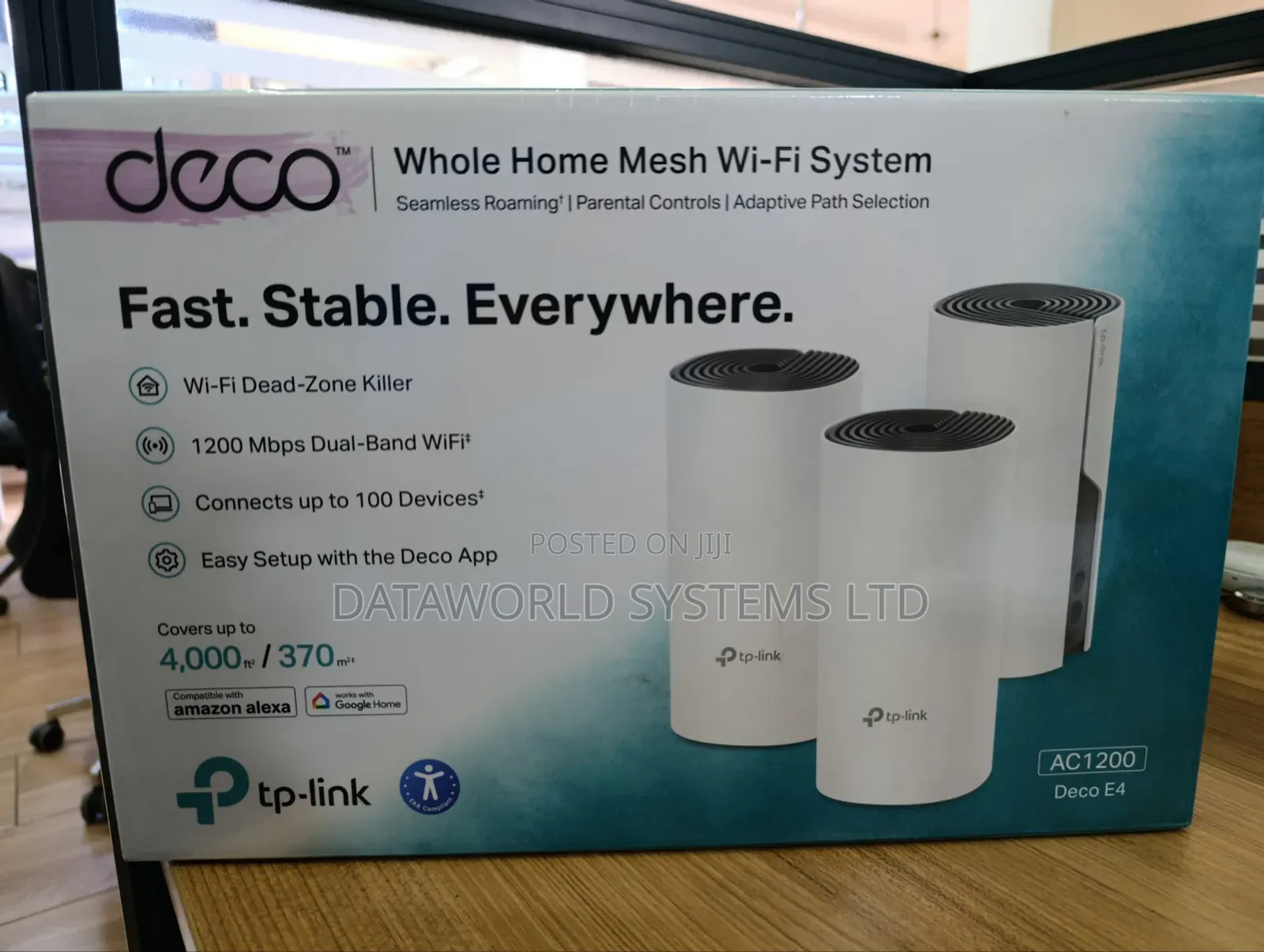 Tp-Link Deco E4 (3-Pack) Ac1200 Whole Home Mesh Wi-Fi System