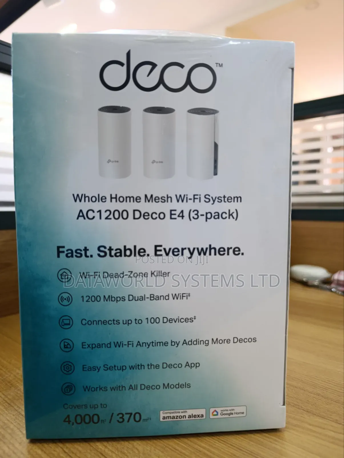 Tp-Link Deco E4 (3-Pack) Ac1200 Whole Home Mesh Wi-Fi System