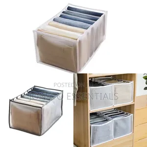 Wardrobe Clothes Organizer Mesh Box for Jeans Trousers