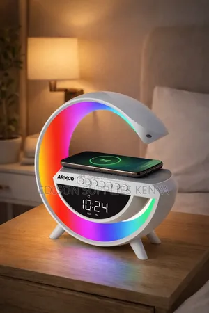 Bluetooth Speaker With Wireless Phone Charging, Multi-Color Lights
