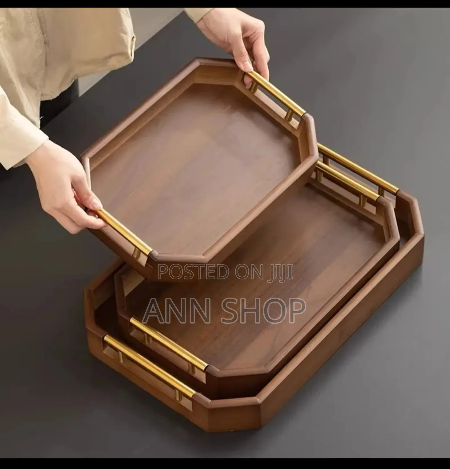 3 Pieces Wooden Trays