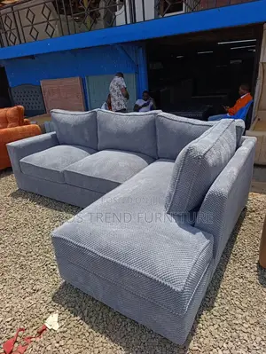 6 Seater L Shaped Sofa Bubble Fabric