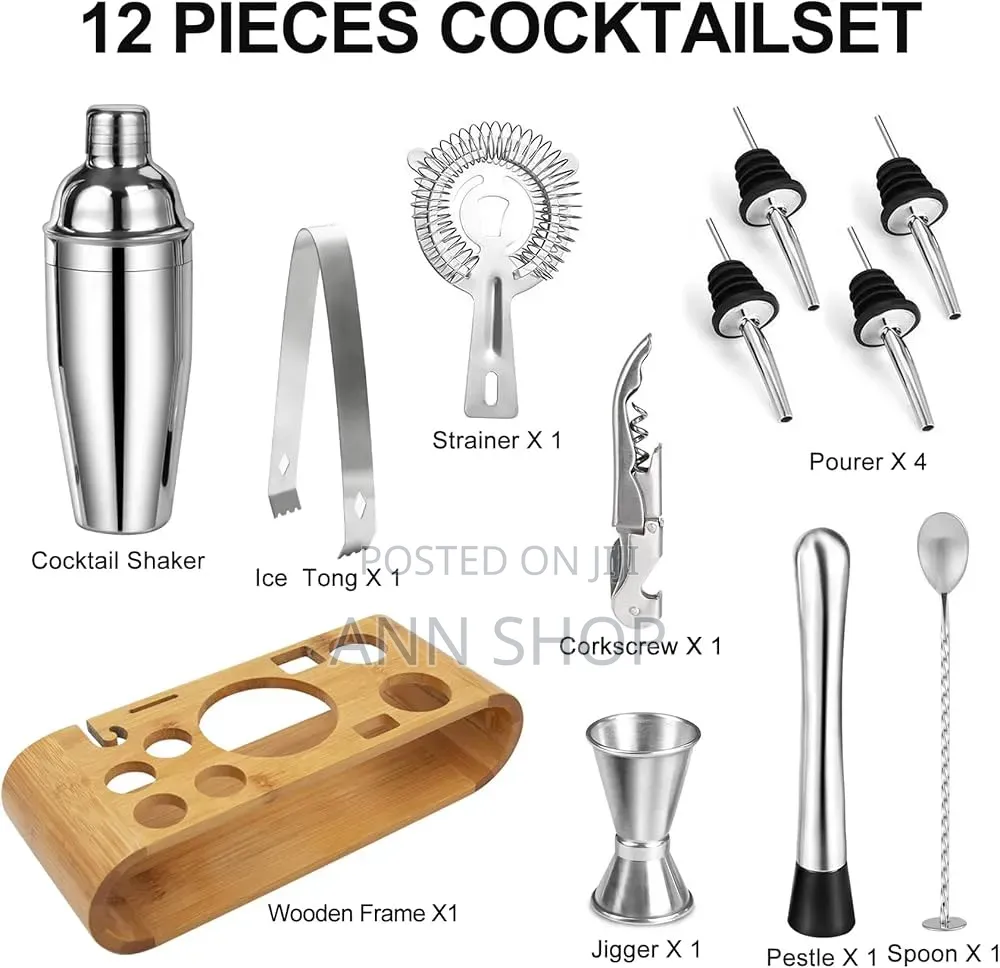 12 Pieces Cocktail Shaker