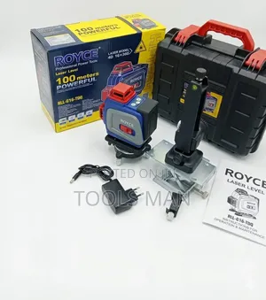 Royce 4d 16 Line Green Laser Level - 100m Range - Professional Kit.