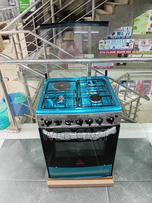 Eurochef Cooker – 60×60, 3 Gas + 1 Hot Plate, Rotisserie