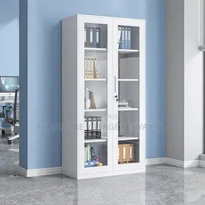 Steel Office Cabinet With Glass Doors