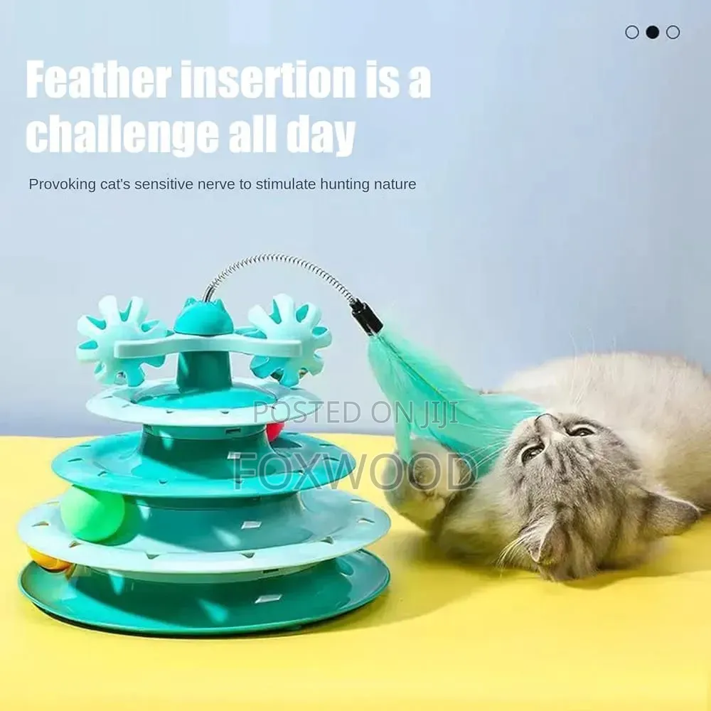 Cat Turntable Toy With Spring Toy (