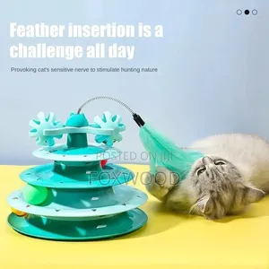 Cat Turntable Toy With Spring Toy (