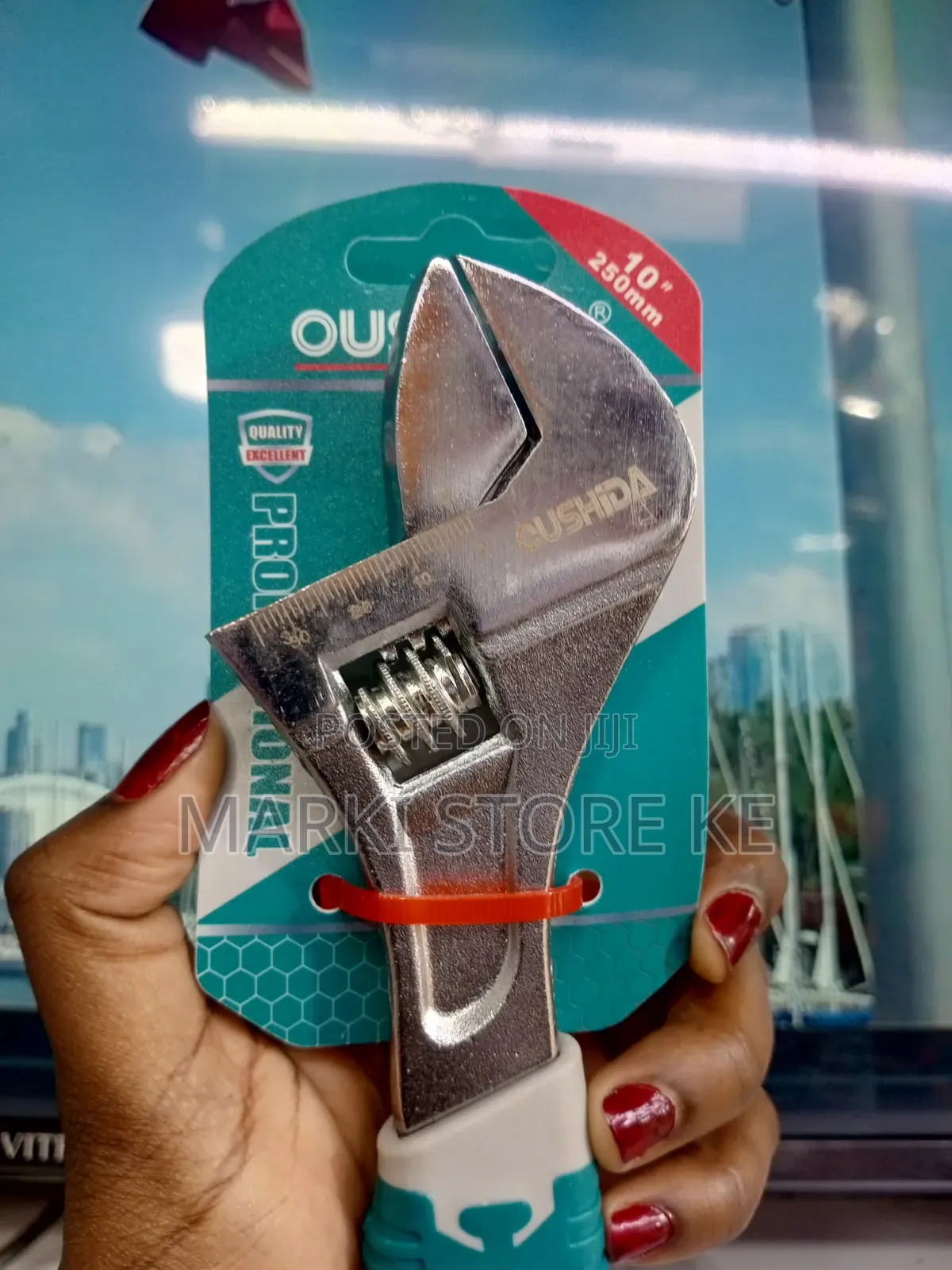 Adjustable Spanner 10" With Rubber Handle