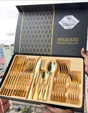 24pcs Gold Cutlery Set