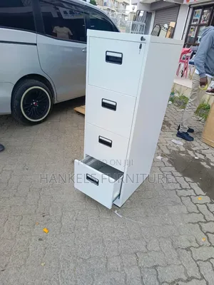 4 Drawer Metallic Filing Cabinet – Secure Office Storage Solution