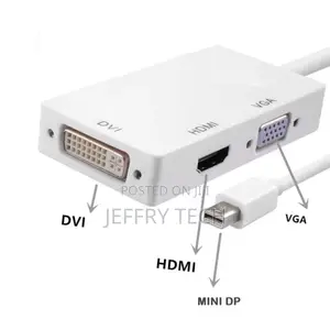 Mini Dp To Vga/Hdmi/Dvi Adapter - 3-in-1 Docking Station, 25x4.5x1.5c