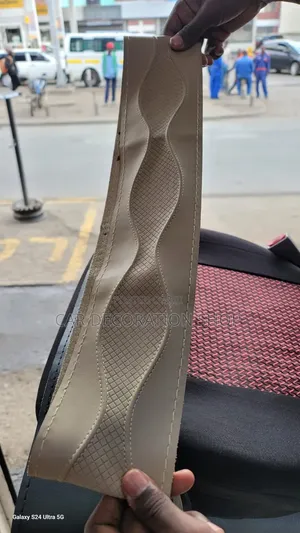 Beige Stitchable Steering Wheel Cover Embossed, Breathable Texture