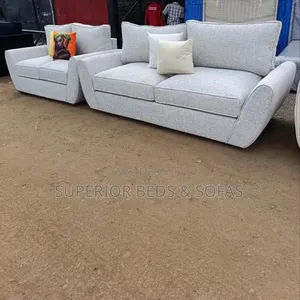 Soft Fabric Grey 3+3 Sofa Set