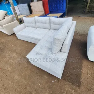 Light Grey L Shape Sofa (5 Seater)