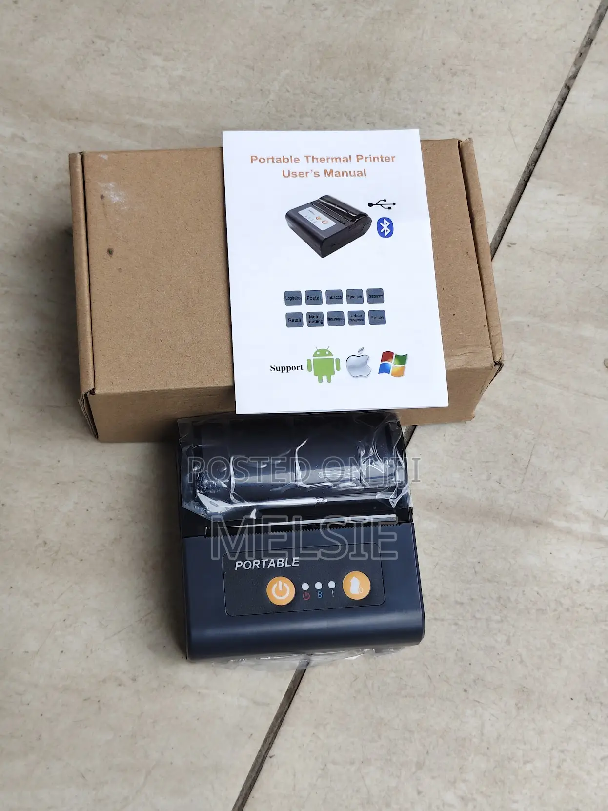 80mm Bluetooth Receipt Printer Portable Mobile Thermal Printer