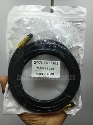 3m Toslink Digital Optical Audio Cable - Black PVC - Male to Male