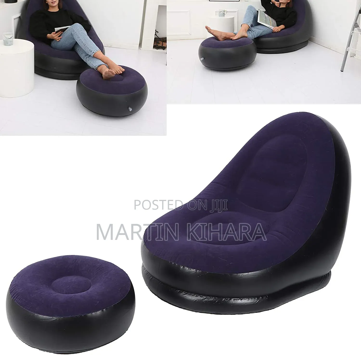 Inflatable Seat With Foot Rest