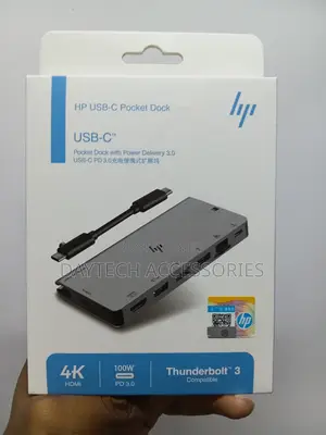 Hp 55f47p3 Type-C 8-in-1 Portable Lightweight Docking Station - Grey
