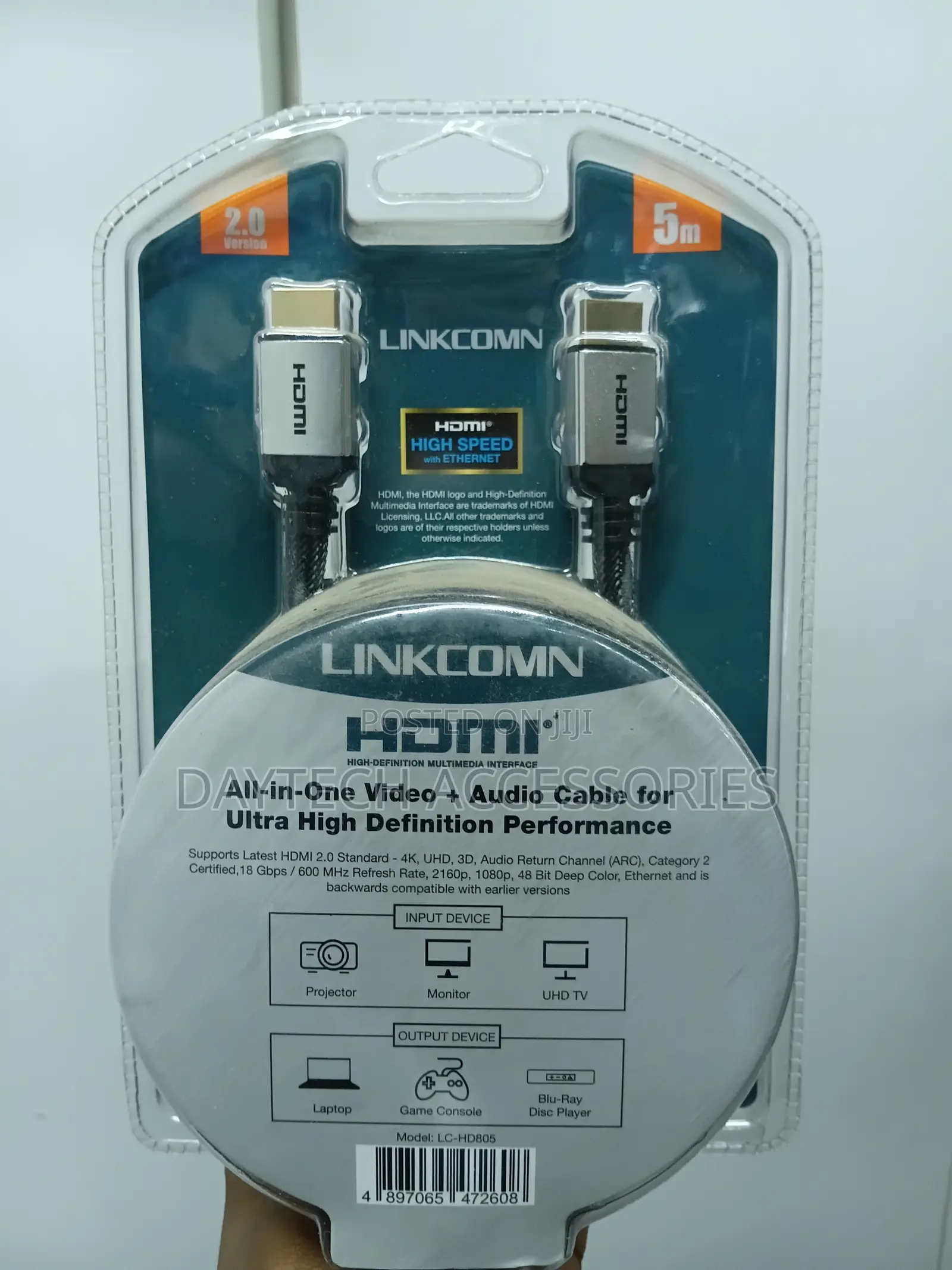 This Is a Linkcomn 5-Meter Hdmi 2.0 Cable.