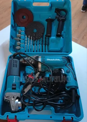 Makita 2-in-1 Power Tool Combo: Drill Machine + Angle Grinder