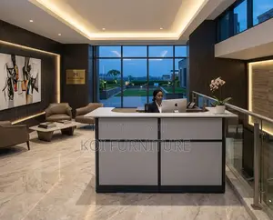 Office Desk : G12 Modern Dual-Tone Reception Desk