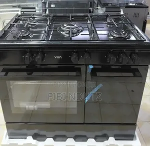 60*90 Von Freestanding Cooker–5 Gas Burners, Enamel Pan Support