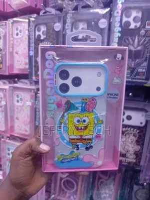 iPhone 17 Pro Max and With a Vibrant Spongebob Graphic Cover.