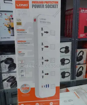 Ldnio Sc4408c Extension Power Strip (4 Ac Outlets + 4 Usb Ports