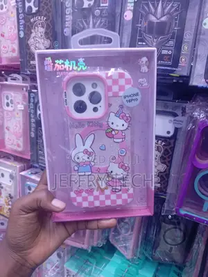 iPhone 16 Pro Pink and White Checkered Border Case