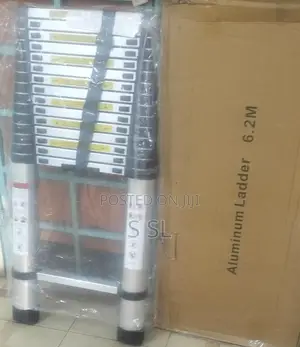 Single Telescopic Ladder 6.2m | Heavy-Duty Extendable Aluminum Ladder