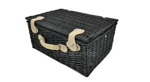 Picnic Basket For 4 People (Black) Code: Size: 46x33x21cm